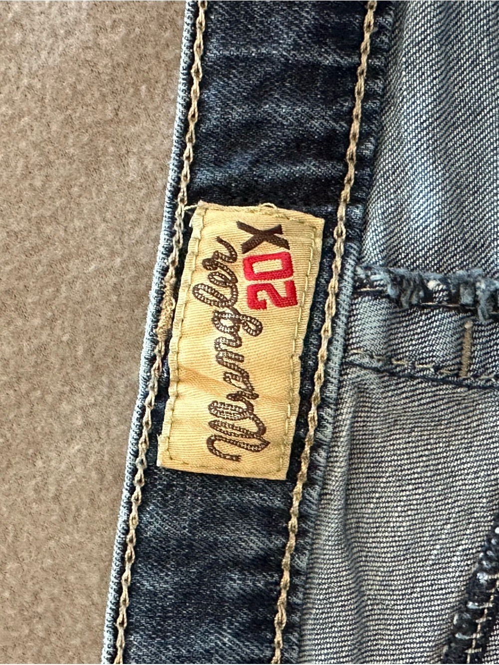 Wrangler Kids Dark Blue Denim Jeans with Contrast Stitching - Picture 3 of 4